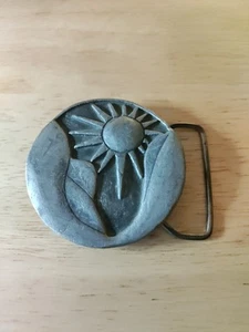 Original Vintage 1970's Indiana Metal Craft Sunrise in Valley Belt Buckle Boho - Picture 1 of 4