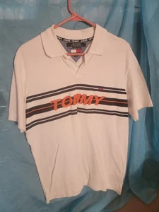 TOMMY HILFIGER POLO sz MED SHIRT CASUAL VINTAGE 100% Cotton Excellent Cond - Picture 1 of 4
