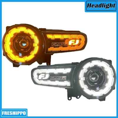 New LED Headlight For 2007-2014 Toyota FJ Cruiser w/Sequential Turn Signal Set - Imagem 1 de 4