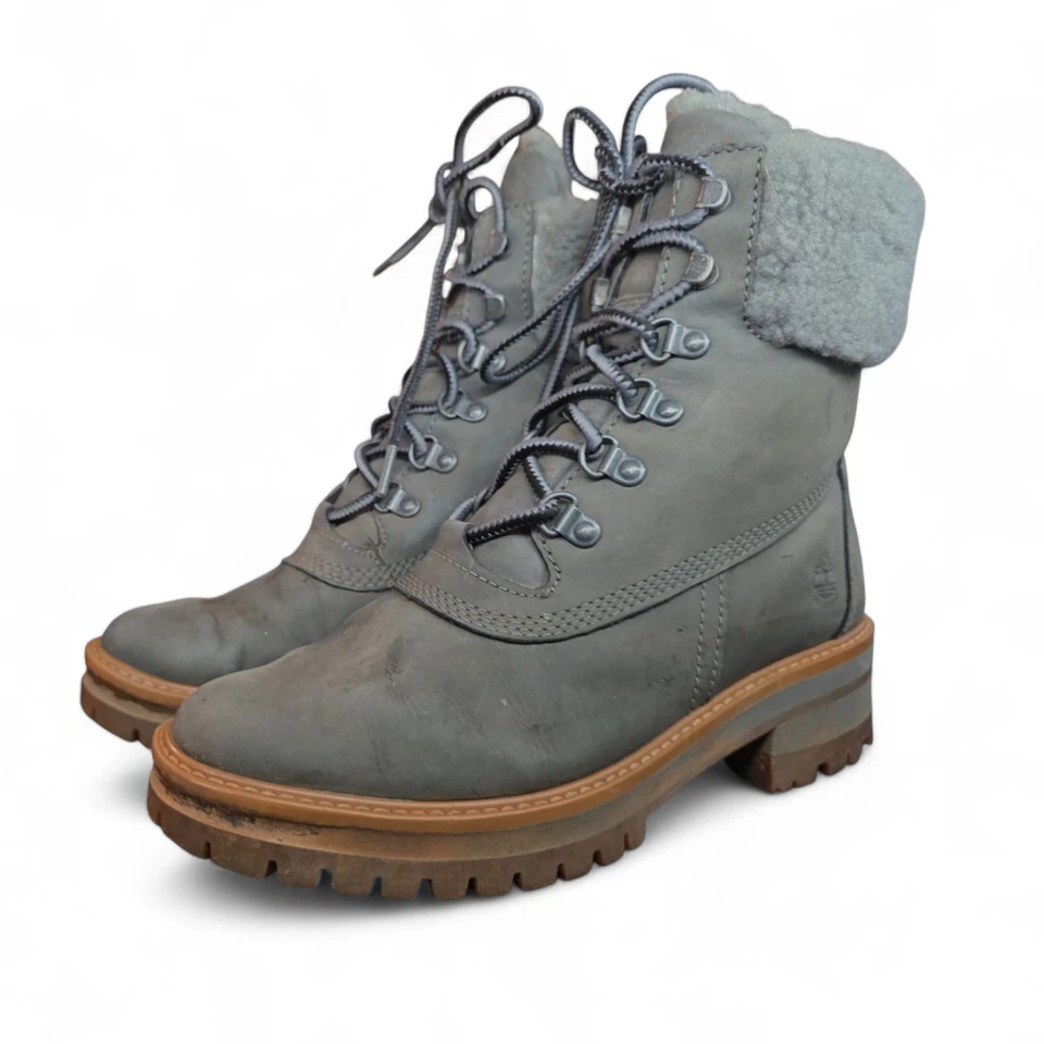 Botas Timberland Courmayeur Valley 6" para mujer gris nobuck talla 7 piel de oveja  Foto 1 de 4