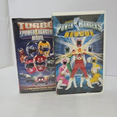 2x Mighty Morphin Power Rangers Rescue (1995) Turbo Movie  (1997) VHS Clamshell Foto 1 de 3