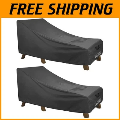 Protetores de espreguiçadeira pretos à prova d'água - Pacote com 2 80L x 28W - Imagem 1 de 4