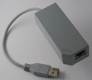Nintendo Wii-only LAN adapter from Japan gray free shipping new - Picture 1 of 6