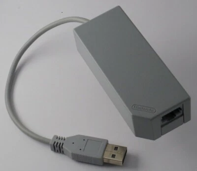 Nintendo Wii-only LAN adapter from Japan gray free shipping new - Image 1 of 4