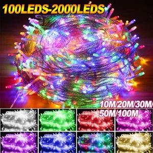 New Christmas LED Fairy String Lights Waterproof In/Outdoor Xmas Tree Decoration - Picture 1 of 21