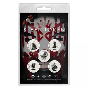 SLEEP TOKEN VESSEL MASK PRINTED BUTTON BADGES GIFT SET OFFICIAL - Picture 1 of 6