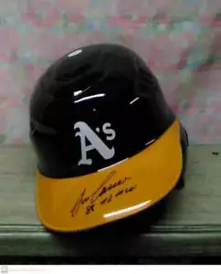 CASCO DE BATEO F/S OAKLAND FIRMADO POR JOSE CANSECO 88 AL MVP #1 - Imagen 1 de 3