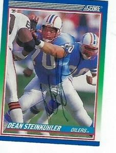 DEAN STEINKUHLER FIRMADO 1990 PUNTUACIÓN #387 - HOUSTON OILERS - Imagen 1 de 1