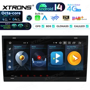 CarPlay 8.8" HD Android 14 Car Stereo Radio GPS 8-Core 4+64GB For Audi A4 S4 RS4 - Picture 1 of 23