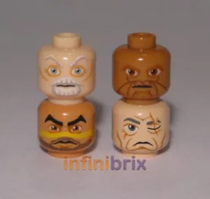 4x Lego Male Star Wars Jedi Alien Heads, Ki-Adi Mundi, Even Piell NEW - Picture 1 of 1