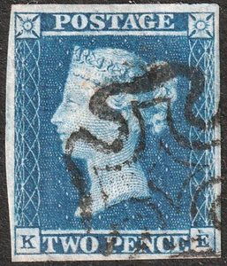 1841 ES11 SG14 2d BLAUE PLATTE 3 MALTESERKREUZ SEHR SCHÖN GEBRAUCHT (KE) - Bild 1 von 2