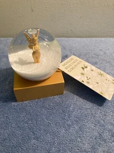 NWT Disney Parks Christmas Holiday Icy Winter Mini Gold Tinker Bell Snowglobe - Picture 1 of 15