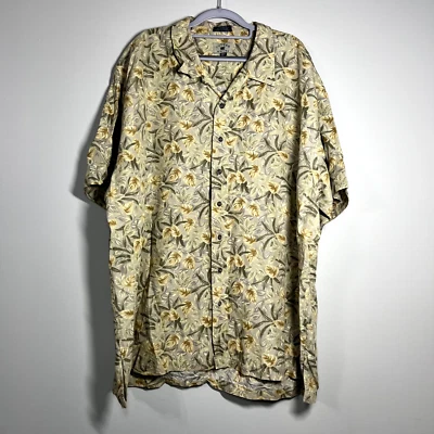Vintage Cutter and Buck Button Up Shirt Mens 3XB Multicolor Linen Floral Cotton - Image 1 of 4