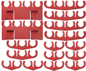 Ford 8mm Red Spark Plug Wire Deluxe Mount & Separator Kit 65-77 Ford - Picture 1 of 2
