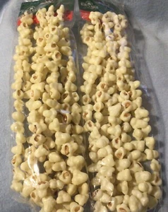 Kurt Adler Plastic Popcorn 9' Christmas String Garland Set of 2 - Picture 1 of 1