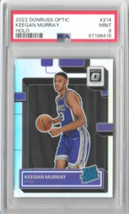 2022-23 Donruss Optic Rated Rookies Holo Keegan Murray Sacramento PSA 9 - Picture 1 of 3