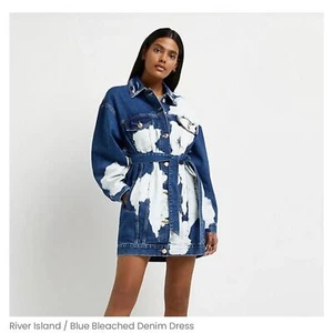 NWT River Island Denim Dress or Jacket Large - Picture 1 of 11