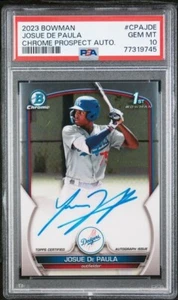 💎📈 2023 Bowman Chrome Prospect Autographs JOSUE DE PAULA PSA 10 💵🔥#CPAJDE 🍀 - Picture 1 of 6