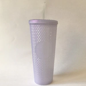 Starbucks 2021 Holiday Icy Lilac Purple Bling Studded Cold Cup Tumbler 24 oz 9" - Bild 1 von 9