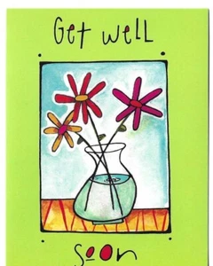 NEW LEANIN TREE approx 5x4" Get Well - Vase of Flowers - Picture 1 of 3