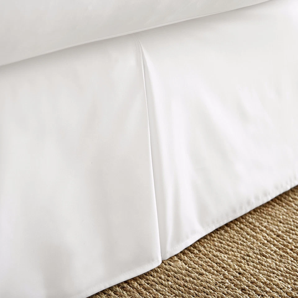 Becky Cameron Bed Skirt Solid Antimicrobial Hypoallergenic Queen 14-Inch White