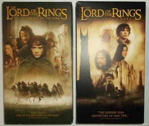 LORD OF THE RINGS THE FELLOWSHIP OF THE RING & THE TWO TOWERS VHS VINTAGE TAPES - Picture 1 of 5