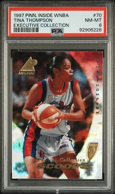 1997 Pinnacle WNBA Executive Collection Tina Thompson Rookie #70  PSA 8 - HOF RC - Image 1 of 2