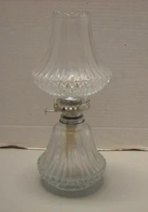 Lamplight Farms Crystal Kerosene Oil Hurricane Lamp Hobnail Made in Austria #1 - Picture 1 of 12