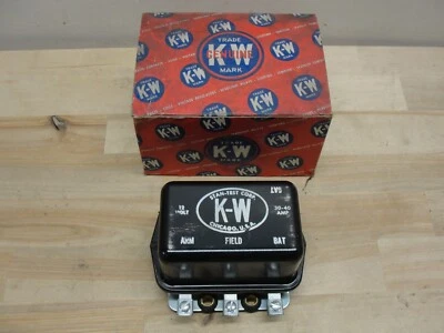 NOS K-W 12V VOLTAGE REGULATOR C2400 ~ 1958 59 WILLYS JEEP ~ 1956 - 60 STUDEBAKER - Image 1 of 3
