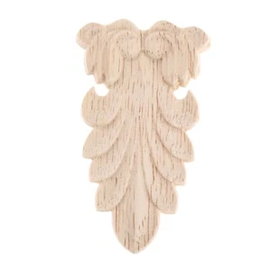 Wooden Carved Applique Unpainted Furniture Woodcarving Decal Onlay Home Decor - Picture 1 of 9