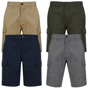 Tokyo Laundry Cargo Shorts Men's Cotton Twill Multi Pocket Combat Utility Work - Picture 1 of 19
