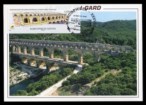FRANCE 2014 Carte Maximum Card ATM LISA - MARCOPHILEX Uzès Pont du Gard aqueduct - Imagen 1 de 1