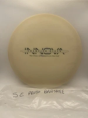 Innova Disc Golf White Disc Green Bar Stamp Prototype SE Banshee 175G Rare - Image 1 of 4