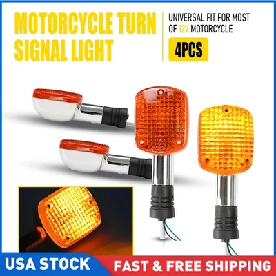 4x Kit de luces intermitentes indicadores de señal de giro LED ámbar LED universales para motocicleta Foto 1 de 4