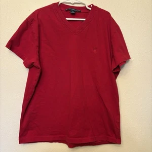 Kids Size Medium Ralph Lauren Sport Red V-neck T-shirt - Picture 1 of 4