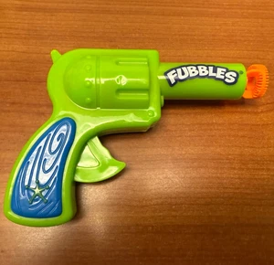 Little Kids Fubbles Bubble Shooter Used No Package GREEN Revolver - Picture 1 of 7