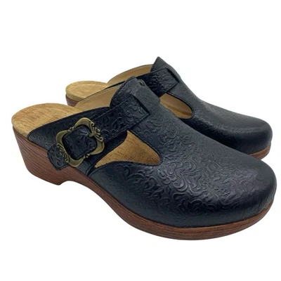 Сабо на танкетке Alegria Selina размер 40 США 9,5-10 подходят для барочных черных без шнуровки Mules - Изображение 1 из 4