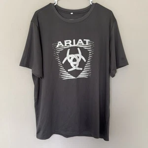Camiseta gráfica Ariat para hombre XL gris blanca manga corta informal cuello redondo deletreado. - Imagen 1 de 4