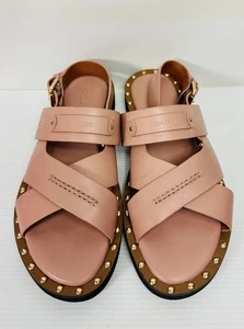Coach  Gemma Studded Leather Comfort Sandal Size 7B - Picture 1 of 8