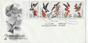 ArtCraft # 2646a Hummingbirds Booklet Pane of 5 on Monarch cover - Picture 1 of 1