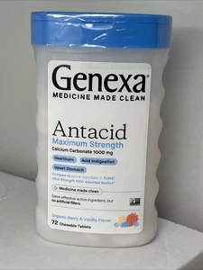 Comprimidos masticables Genexa Clean antiácidos máxima fuerza, 72 unidades, caducidad 2027 - Imagen 1 de 7