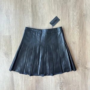 Neu mit Etikett *Neu mit Etikett* Katie J Eddie Damen-Faltenrock vegan Kunstleder SCHWARZ Erwachsene XS - Bild 1 von 5