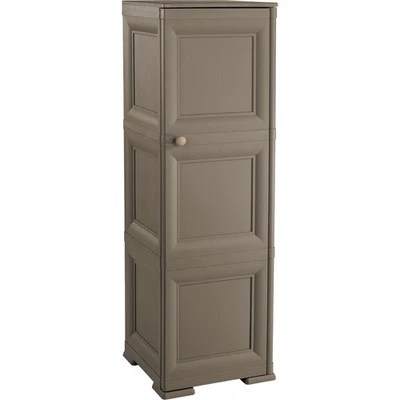 Colonnina 3 Moduli Ante Lisce Armadio Wengè Resistente Elegante 40x43x125h cm - Immagine 1 di 4