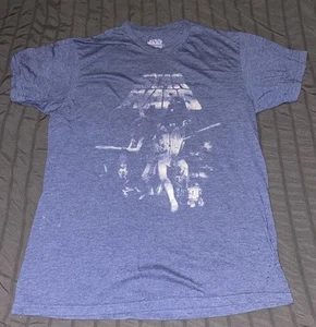 STAR WARS Mad Engine Blue Heather Darth Vader Skywalker Men's T-Shirt Size Large - Picture 1 of 7