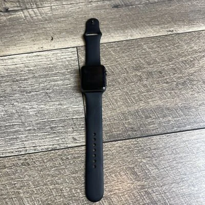 Apple Watch Sport 1st Gen 7000 Series Smartwatch Black Strap 42mm Aluminum Case - Image 1 of 4