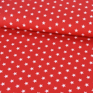 Baumwollstoff Sterne ca. 1x1cm rot weiß 1,40m Breite - Bild 1 von 10
