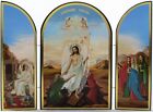 Jesus Raising the Dead Resurrection Triptych - Historic Christian Artwork 