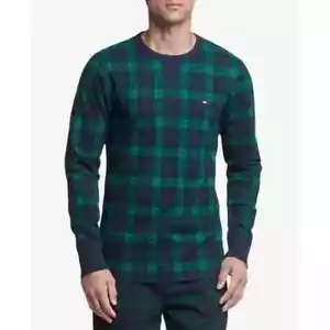 Tommy Hilfiger Herren Classic Waffle Knit Langarm Pyjama T-Shirt Grün XXL 2XL - Bild 1 von 1