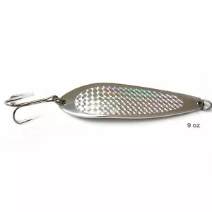 9 oz Fish WOW!® Plantillas de cuchara de pesca arrastrar cocodrilos cucharas Señuelo de fundición de plata - Imagen 1 de 4
