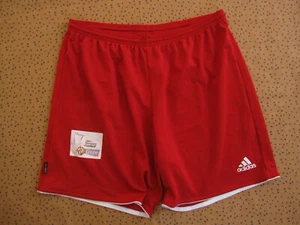 Short Adidas Football Coupe Ligue Bourgogne Porté Rouge Polyester vintage - XL - Picture 1 of 5
